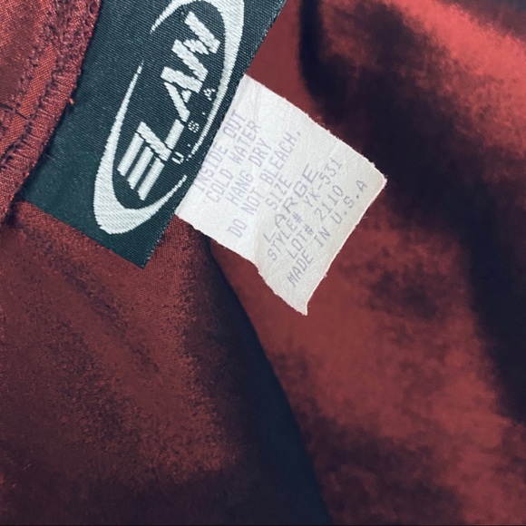 VINTAGE | 1980’s ELAN U.S.A Burgundy Bandeau Strapless Split Bodycon Mini Dress - Picture 3 of 6